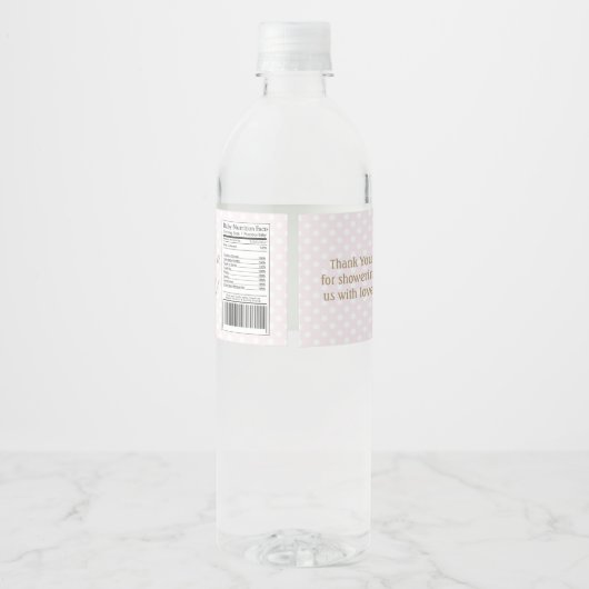 Tiere mit Masken-Antrieb durch Babydusche Wasserflaschenetikett (Rückseite)