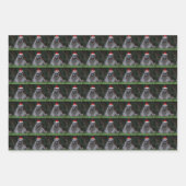 Tiere mit roten Weihnachtsmannmützen Urlaub Geschenkpapier Set (Vorderseite)