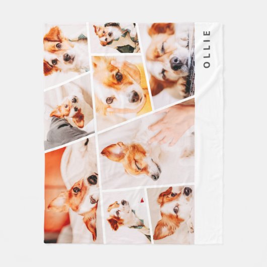 Tiere Moderne, einfache 9-Fotos-Sammlung Fleecedecke (Vorderseite)