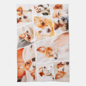 Tiere Moderne, einfache 9-Fotos-Sammlung Geschirrtuch (Vertikal)