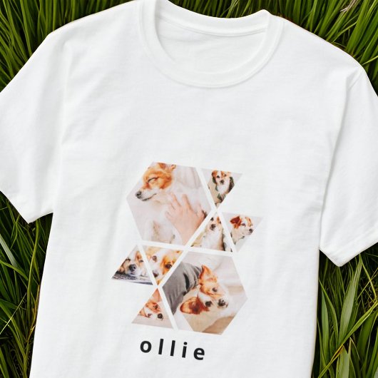 Tiere Moderne Formen Geometrisches 8 Collage Foto T-Shirt