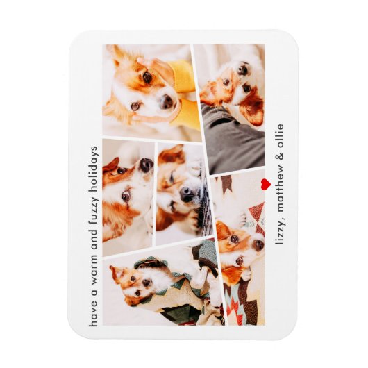 Tiere Modernes, benutzerdefiniertes 6-Bilder-Colla Magnet (Vertikal)