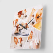 Tiere Modernes, benutzerdefiniertes 6-Bilder-Colla Quadratische Wanduhr (Winkel)