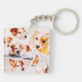 Tiere Modernes, benutzerdefiniertes 6-Bilder-Colla Schlüsselanhänger (Rückseite)