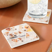 Tiere Modernes, benutzerdefiniertes 6-Bilder-Colla Steinuntersetzer