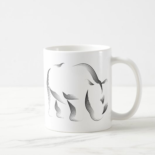 Tiere - Nashorn Kaffeetasse (Rechts)
