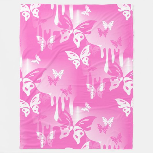 Tiere Natur - Splash Tattoo Butterflies 1 Fleecedecke (Vorderseite)