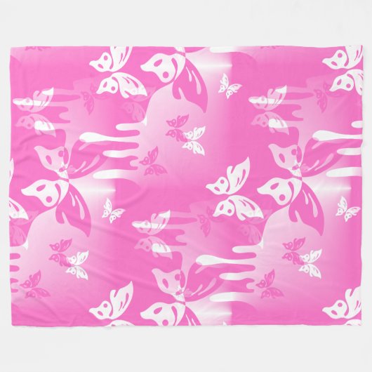 Tiere Natur - Splash Tattoo Butterflies 1 Fleecedecke (Vorderseite (Horizontal))