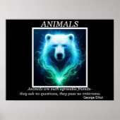 TIERE: Neonbär im Nebel Poster (Vorne)