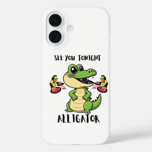 Tiere Party Alligator Case-Mate iPhone Hülle (Rückseite)