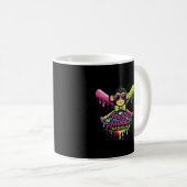 Tiere Party Frauen Baseball Lustiger Affe  Kaffeetasse (VorderseiteRechts)