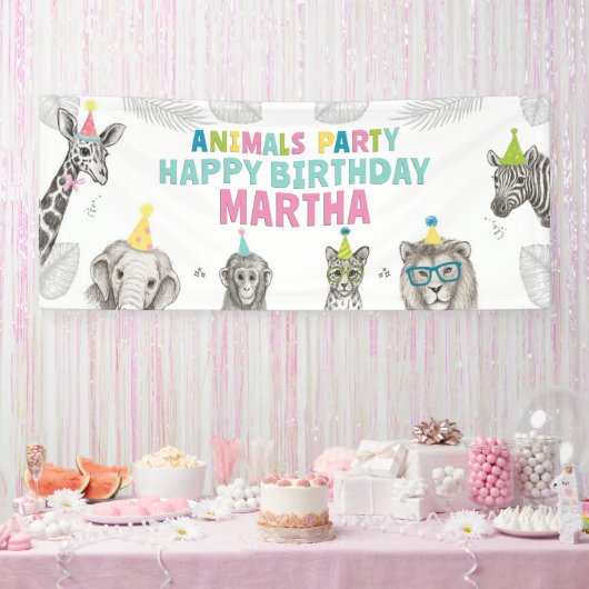 Tiere Party Wildtiere Geburtstag Banner (Party)