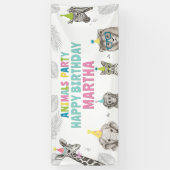 Tiere Party Wildtiere Geburtstag Banner (Vertikal)