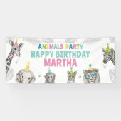 Tiere Party Wildtiere Geburtstag Banner (Horizontal)