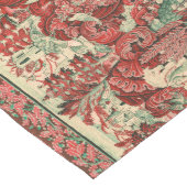 TIERE, PFERDE, HOLZ, Rot, Grün Mittelgroßer Tischläufer (Ecke)