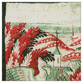 TIERE, PFERDE, HOLZ, Rot, Grün Stoff (Muster)