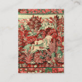 TIERE, PFERDE, HOLZ, Rot, Grün Visitenkarte (Rückseite)