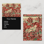 TIERE, PFERDE, HOLZ, Rot, Grün Visitenkarte (Vorne/Hinten)