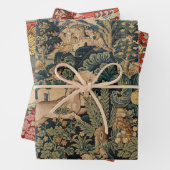 TIERE, PFERDE, HOLZBLUTTEN GESCHENKPAPIER SET (Beispiel)