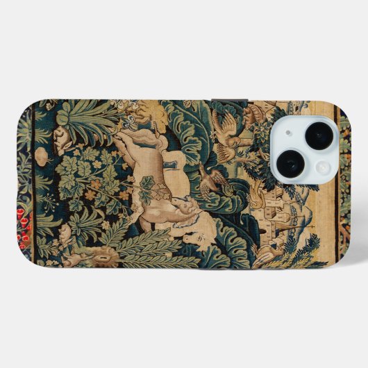 TIERE, PFERDE, HOLZGEBÄUDE, blaugrüne Blüten Case-Mate iPhone Hülle (Rückseite (Horizontal))