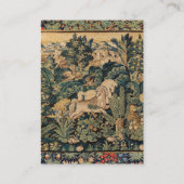 TIERE, PFERDE, HOLZGEBÄUDE, blaugrüne Blüten Visitenkarte (Rückseite)