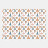 Tiere Punkte und Rainbows Geschenkpapier Set (Vorderseite)