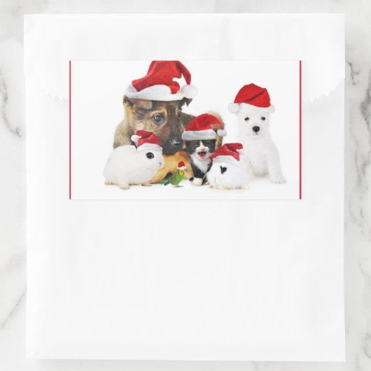 Tiere Rechteckiger Aufkleber (Tasche)