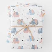 Tiere, Regenbogen und Blume Geschenkpapier Set (Beispiel)