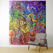 Tiere Regenbogenbänder Wandteppich (Beispiel)