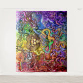 Tiere Regenbogenbänder Wandteppich (Vorderseite)