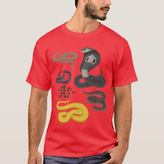 Tiere Reptilienarten von Schlangen Geschenk T-Shirt