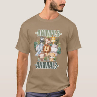 Tiere Retro-Familie T-Shirt