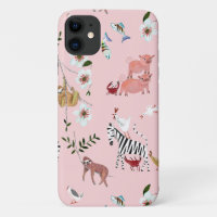 Tiere rosa Zacken und Niedliches Zebra-Muster