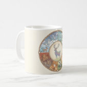 Tiere rund Untersetzer Aufkleber Kaffeetasse (Vorderseite Links)