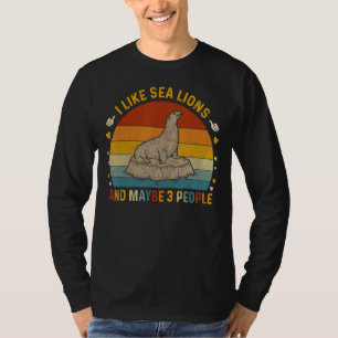 Tiere Sarcastic Ich mag Seelöse und vielleicht 3 P T-Shirt
