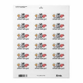 Tiere schmecken gut - Funny Meaters Design Adressaufkleber (Vorne)