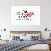 Tiere schmecken gut - Funny Meaters Design Leinwanddruck (Insitu (Schlafzimmer))