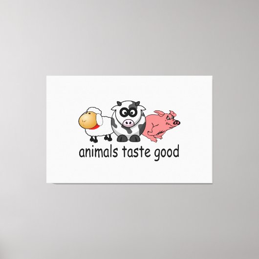 Tiere schmecken gut - Funny Meaters Design Leinwanddruck (Vorderseite)