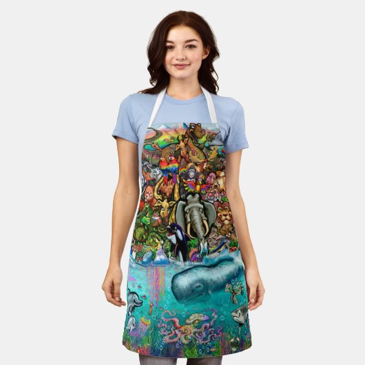 Tiere Schürze (Getragen)