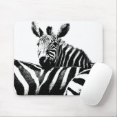 Tiere Schwarz-weißer Pop Art Zebras Trendy Templat Mousepad (Mit Mouse)