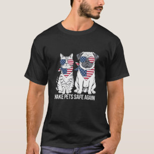 Tiere Sicher Machen Trump Harris Debatte Hunde Kat T-Shirt