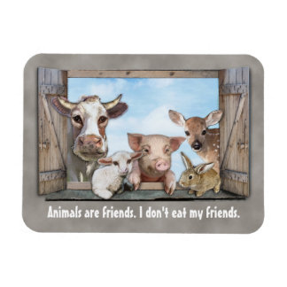 Tiere sind Freunde. Magnet