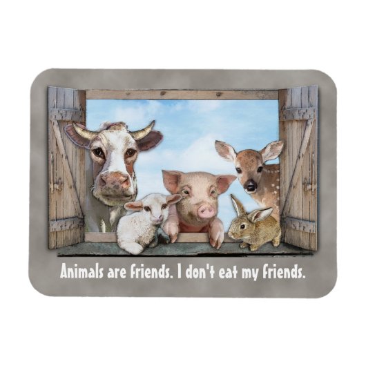 Tiere sind Freunde. Magnet (Horizontal)