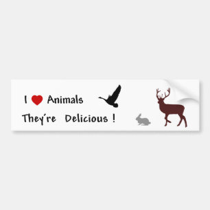 Tiere sind köstlich autoaufkleber