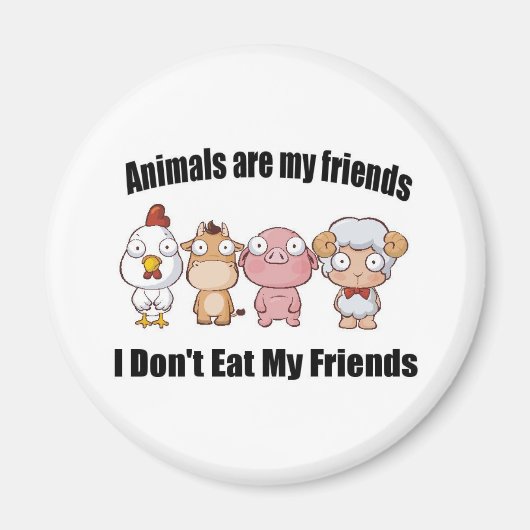 Tiere sind meine Freunde Magnet (Vorne)