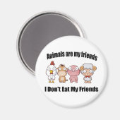 Tiere sind meine Freunde Magnet (Vorderseite/Rückseite)