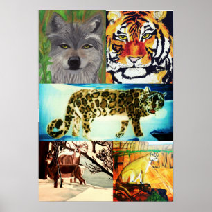 TIERE SIND SCHÖNER FARBdruck Poster