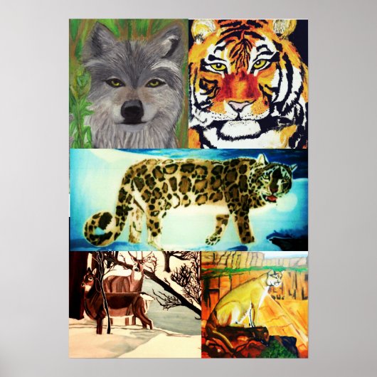 TIERE SIND SCHÖNER FARBdruck Poster (Vorne)