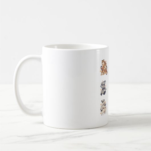 Tiere stapeln Freude � Süße Tier Art Kaffeetasse (Links)
