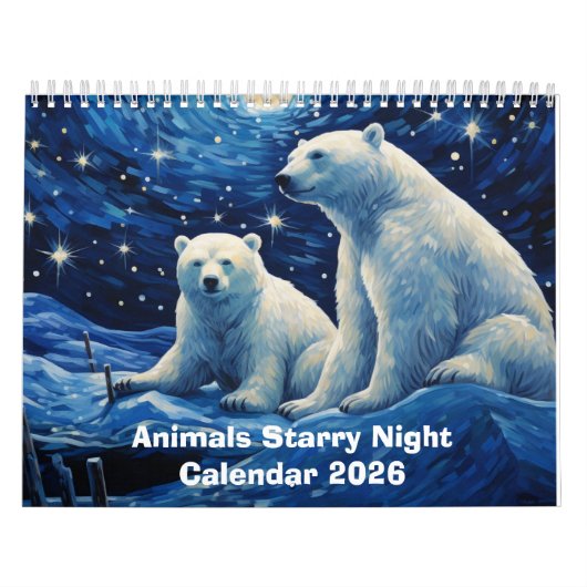 Tiere Sternennacht 2026 Kalender (Titelbild)